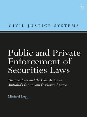 cover image of Public and Private Enforcement of Securities Laws